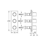 GROHE SPA Grohtherm F Комплект верхньої монтажної частини для вентиля на 3 виходи (26880000) - Зображення 3