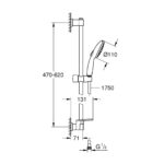 Grohe QuickFix Vitalio Start 110 Душовий гарнітур, 2 режими струменю (26952001) - Зображення 4