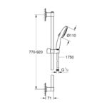 Grohe QuickFix Vitalio Start 110 Душовий гарнітур, 2 режими струменю (26955001) - Зображення 4