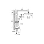 Grohe Tempesta System 250 Душова система Flex із перемикачем настінного монтажу (26980001) - Зображення 5