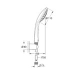 Grohe QuickFix Vitalio Joy 110 Mono Душовий набір, 1 режим струменю (27324000) - Зображення 2