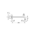 Grohe Rainshower Душовий кронштейн 286 мм (27488000) - Зображення 2