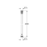 Grohe VitalioFlex Silver TwistStop 2000 душовий шланг (27507001) - Зображення 2