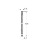 Grohe Relexaflex Metal Металевий душовий шланг 1500 (28105001) - Зображення 2