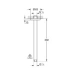 Grohe Rainshower Стельовый душовий кронштейн 292 мм (28497000) - Зображення 4