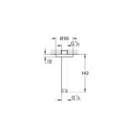 Grohe Rainshower Стельовий душовий кронштейн 142 мм (28724000) - Зображення 2