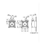 GROHE SPA F-digital Deluxe Вбудований блок для світлового модуля (29412000) - Зображення 2
