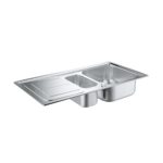 Grohe Мийка для кухні 970 x 500 мм з ексцентриком, 2 чаши, матова (31564SD0)