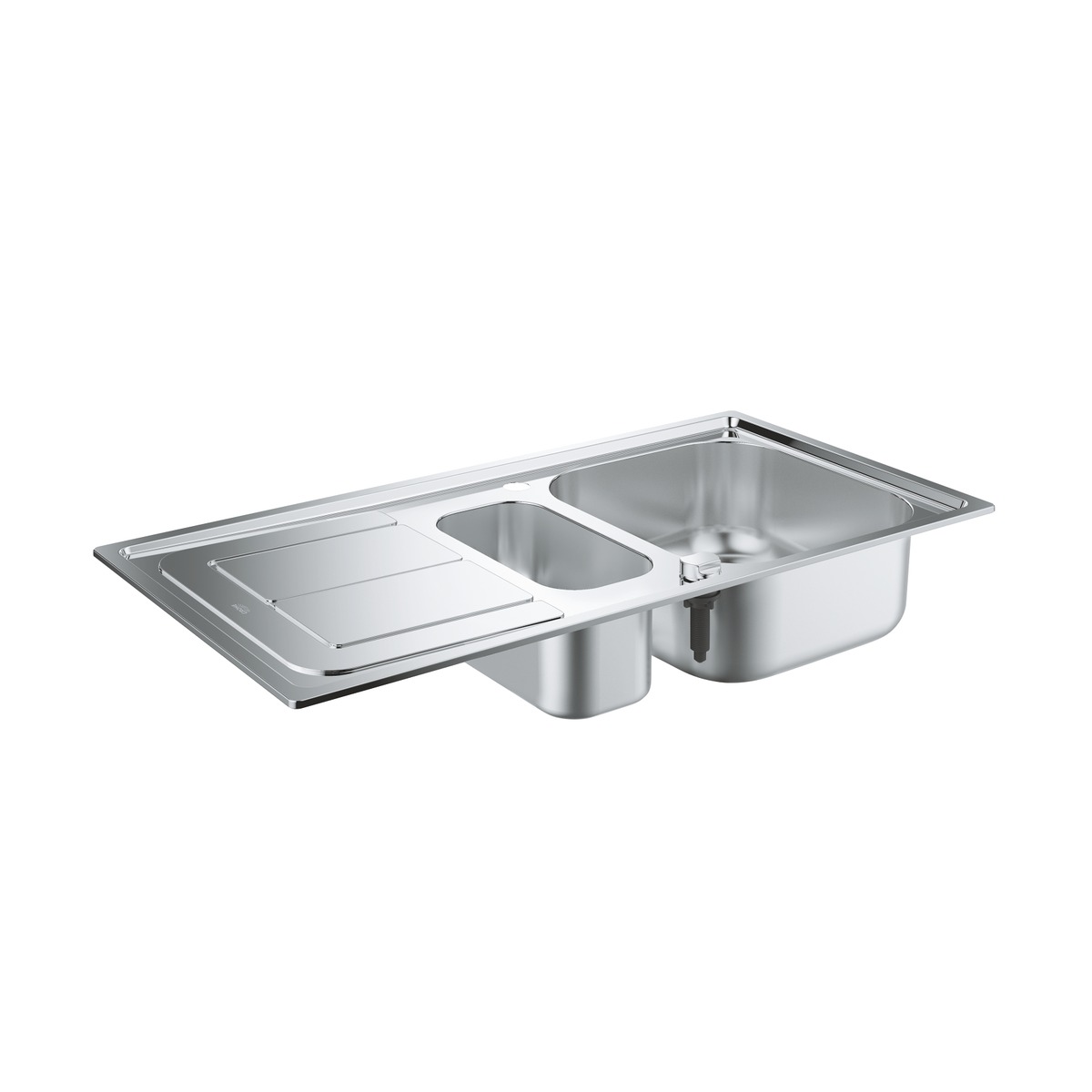 stage087-square-31564sd0-22989 Grohe Мийка для кухні 970 x 500 мм з ексцентриком, 2 чаши, матова (31564SD0) - Зображення 1