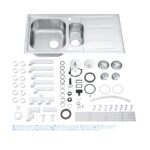 Grohe Мийка для кухні 970 x 500 мм з ексцентриком, 2 чаши, матова (31564SD0) - Зображення 3