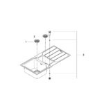 Grohe Мийка для кухні 1000 x 500 мм з ексцентриком, 2 чаши, матова (31572SD1) - Зображення 4