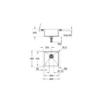 Grohe Мийка для кухні 464 x 464 мм, 1 чаша, матова, в рівень зі стільницею (31578SD1) - Зображення 9