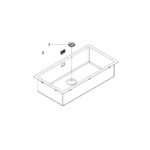 Grohe Мийка для кухні 864 x 464 мм, 1 чаша, матова, в рівень зі стільницею (31580SD1) - Зображення 4