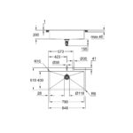 Grohe Мийка для кухні 846 x 510 мм, 1 чаша, матова, в рівень зі стільницею (31584SD1) - Зображення 3