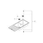 Grohe Мийка для кухні 1160 x 500 мм з ексцентриком, 2 чаши, матова (31588SD1) - Зображення 4