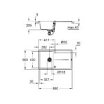 Grohe Мийка для кухні 860 х 500 мм, Granite Black (31640AP0) - Зображення 2