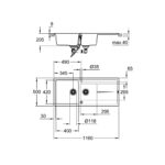 Grohe Мийка для кухні 1160 х 500 мм, Granite Black (31643AP0) - Зображення 2