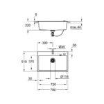 Grohe Мийка для кухні 780 x 510 мм, Granite Grey (31652AT0) - Зображення 2