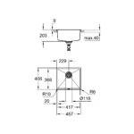 Grohe Мийка для кухні 457 x 406 мм, Granite Black (31653AP0) - Зображення 2