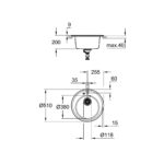 Grohe Мийка для кухні D=510 мм, Granite Black (31656AP0) - Зображення 2