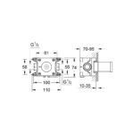 Grohe Grohtherm F Вбудований блок для підключення настінного душу (35034000) - Зображення 2