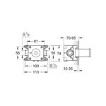 GROHE SPA Grohtherm F Монтажна коробка для настінного душового блоку 26 878 000 (35107000) - Зображення 3