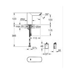 Grohe Bau Cosmopolitan E Інфрачервона електроніка для раковини без змішування (36452000) - Зображення 4