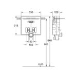 Grohe Uniset Інсталяція для раковини, для змішувачів на один отвір (37576000) - Зображення 2