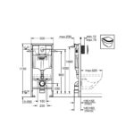 Grohe Rapid SL комплект 3-в-1 для унітазу (кнопка Skate Air) + 37131000 (38721001) - Зображення 2