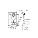 Grohe Solido 3-в-1 комплект для унітазу, 1.13 м висота інсталяції (кнопка Even Black) (38811KF0) - Зображення 2