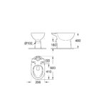Grohe Bau Ceramic Унітаз підлоговий безободковий, горизонтальний випуск (39349000) - Зображення 2