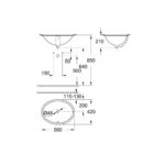 Grohe Bau Раковина 55 монтаж під стільницю (39423000) - Зображення 4