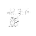 Grohe Bau Ceramic Унітаз підлоговий, горизонтальний випуск (39428000) - Зображення 2