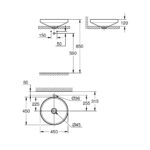 GROHE SPA Airio Умивальник без переливу D=450 мм (3995800H ) - Зображення 11