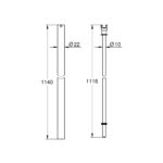 Grohe Euphoria Душова штанга для переоснащення L=1140 мм (48514000) - Зображення 2