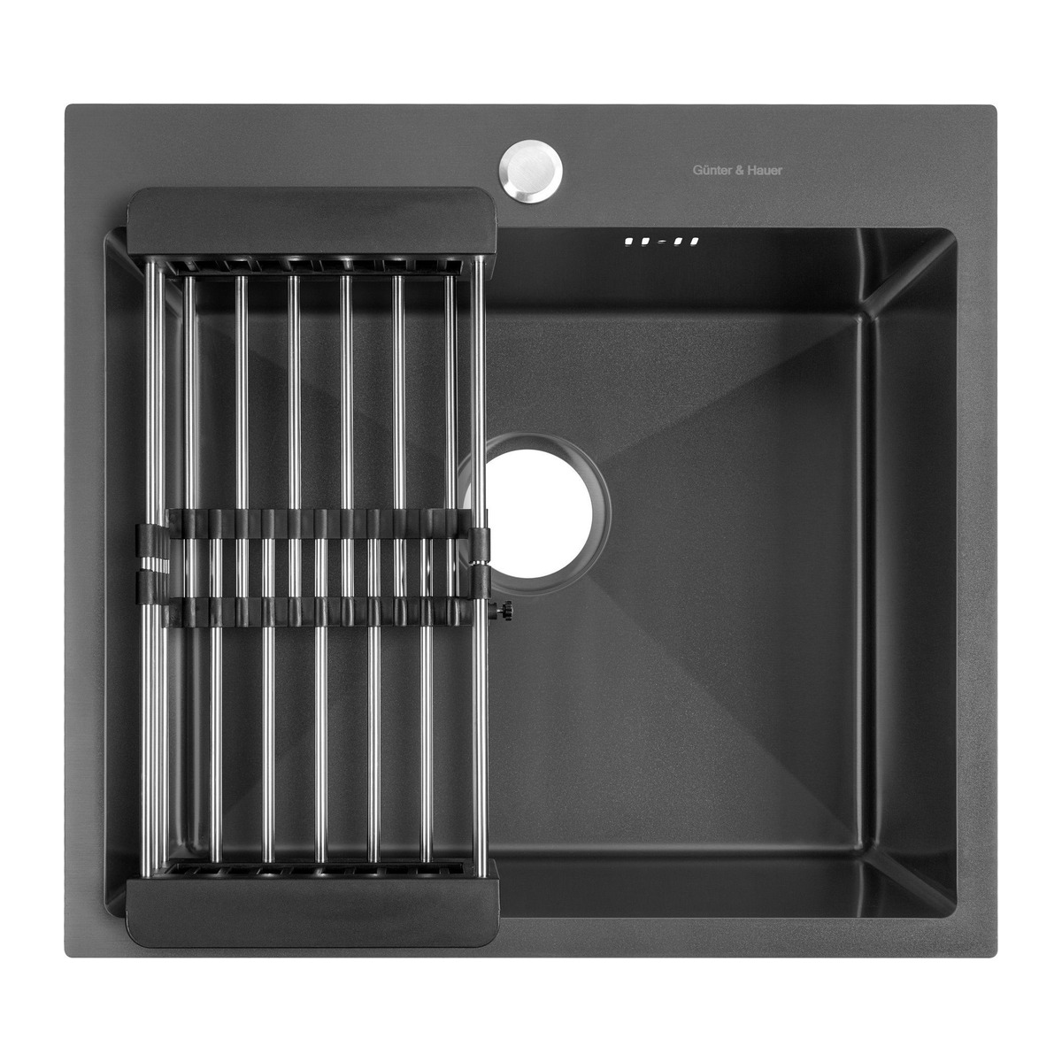 stage087-square-mindel5522black-13129 Mindel 5522 Black: кухонна мийка Gunter & Hauer (55x51 см) - Зображення 1